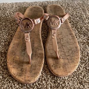 Rose gold Michael Kors sandals